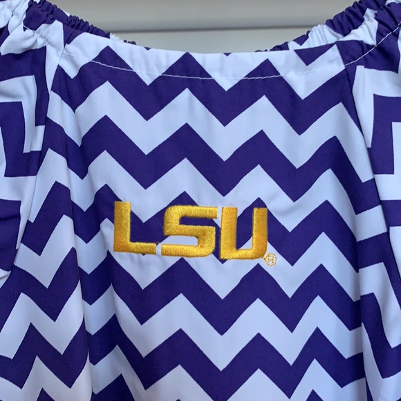 LSU Ruffle Chevron A-Line Dress- Size 4T - Picture 2 of 8